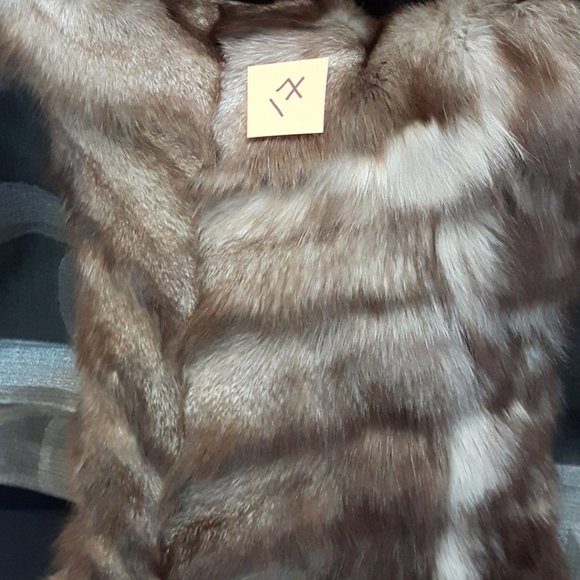 Handmade Genuine Vintage Real Mink Accent Pillow - Picture 3 of 5